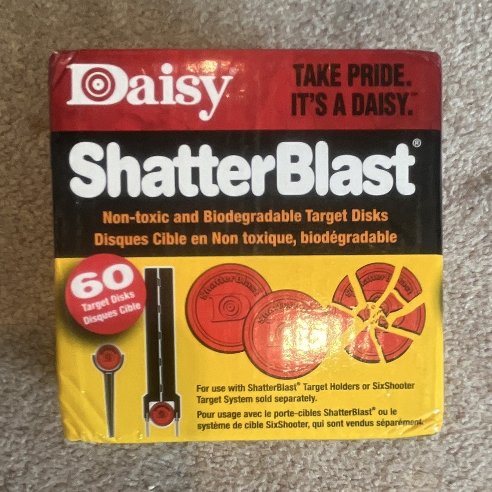 Daisy ShatterBlast Non-Toxic Biodegradable Target Disks, 60 Count